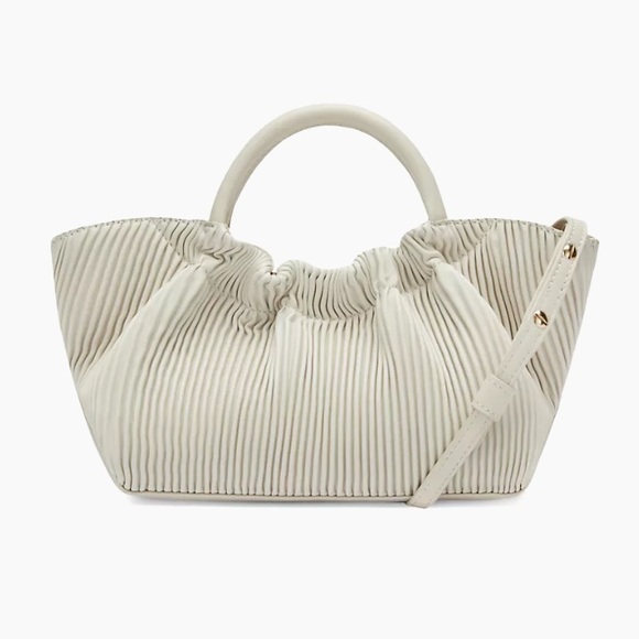 DeMellier Handbags - DeMellier
Mini Los Angeles Pleated Leather Tote Color: off white pleated